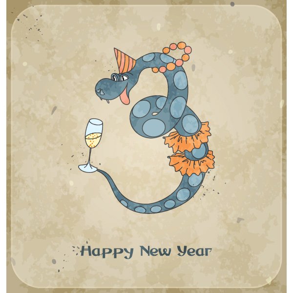 Festive Snake Blue