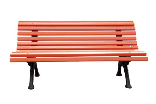 Red Coated Garden Bench