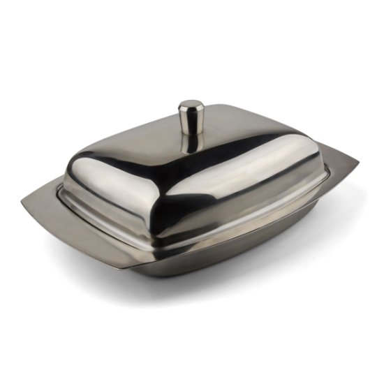 Stainless Steel Oyster Butter Dish