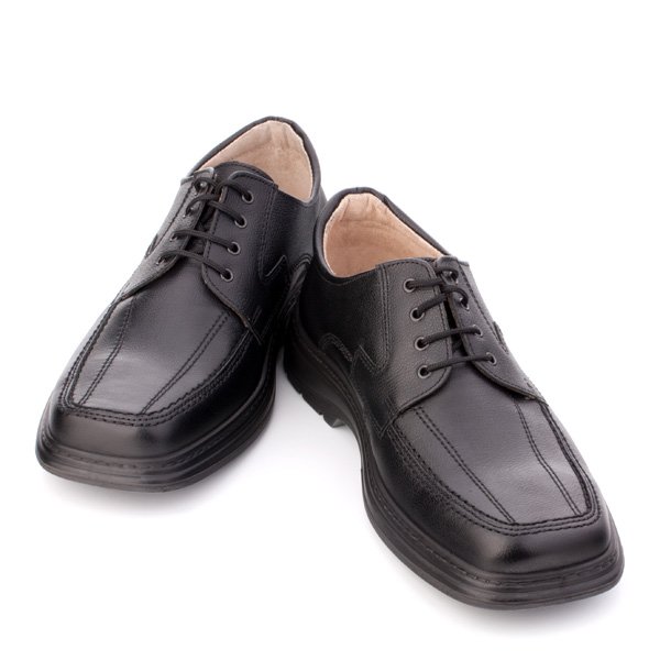 Black Plain Lace Up Shoes