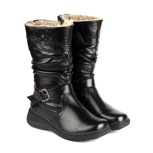 Black Fur Lined Boots