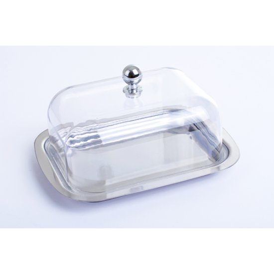 Glass Top Butter Dish