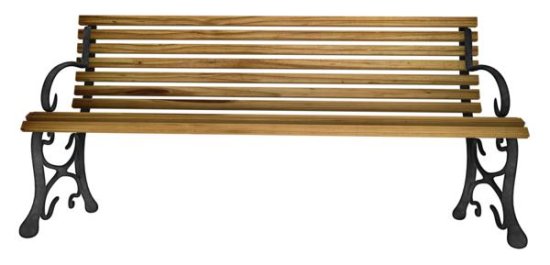 Garden Bench with Iron Legs
