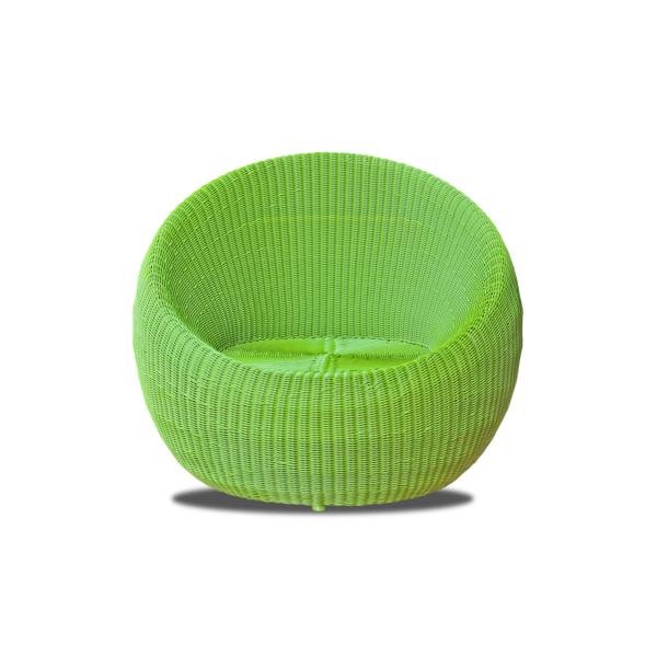 Green Round Wicker Chair