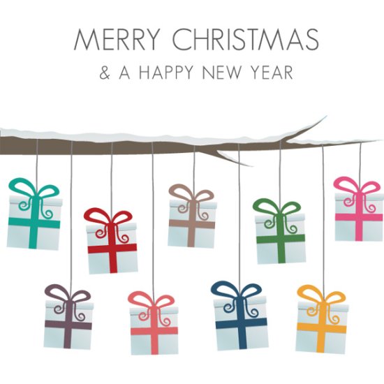 Presents Hanging On A Tree