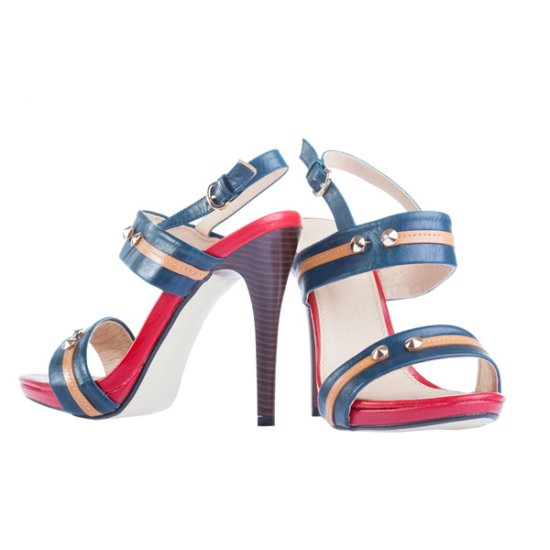 Red And Blue High Heels