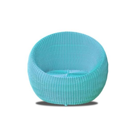 Aqua Round Wicker Chair