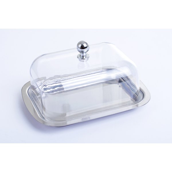 Glass Top Butter Dish