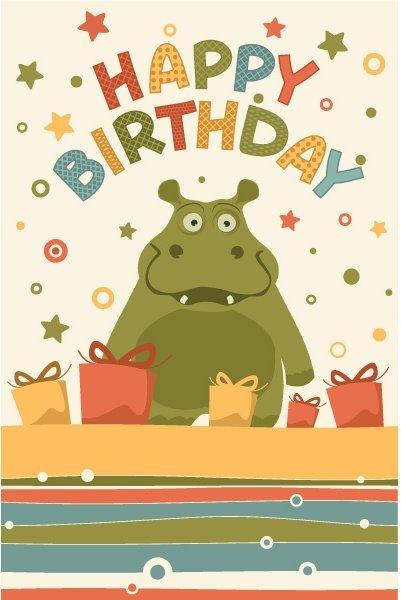 Hippo Happy Burpday