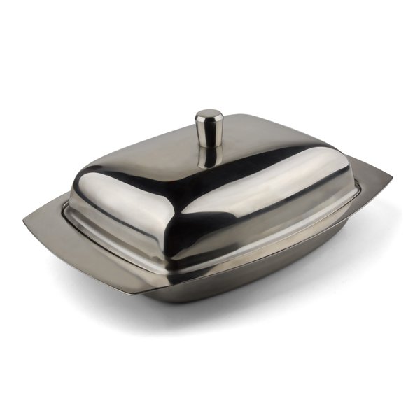 Stainless Steel Oyster Butter Dish