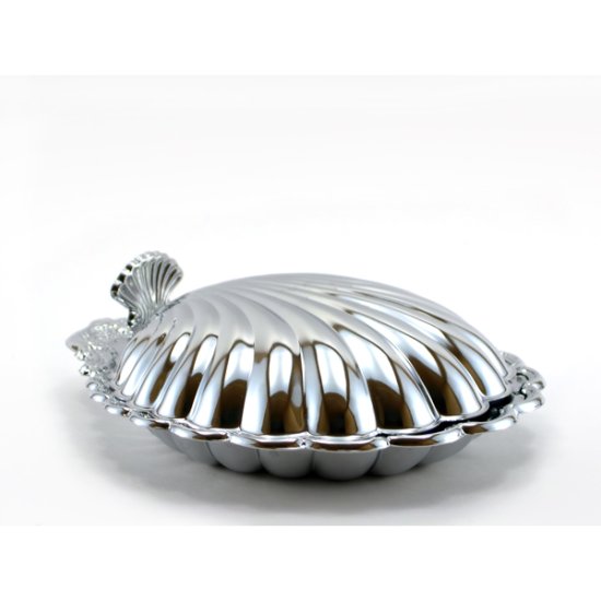 Stainless Steel Oyster Butter Dish