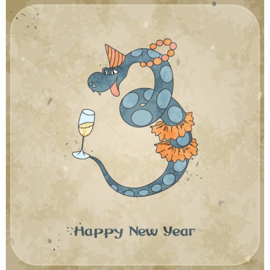 Festive Snake Blue